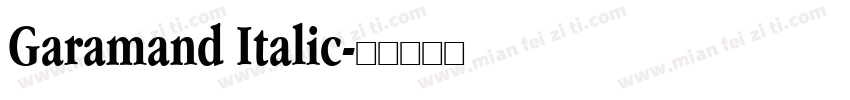 Garamand Italic字体转换